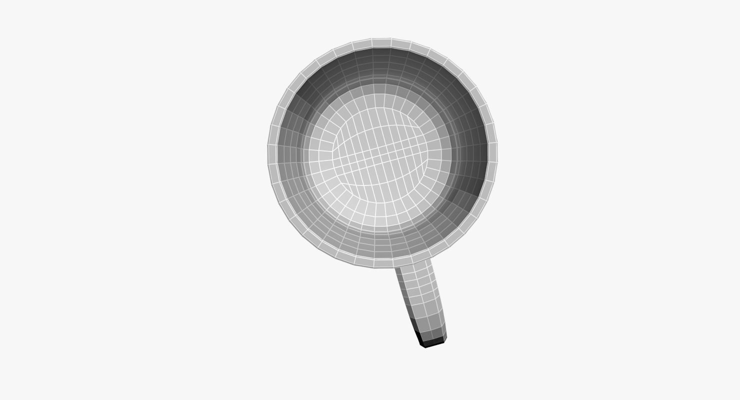 Glass Mug Low-poly 3D model_7