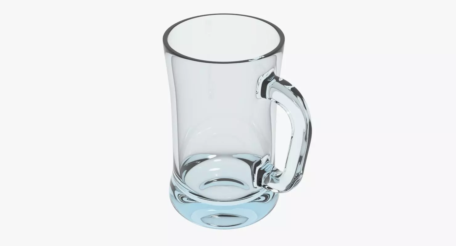 Glass Mug Low-poly 3D model_0