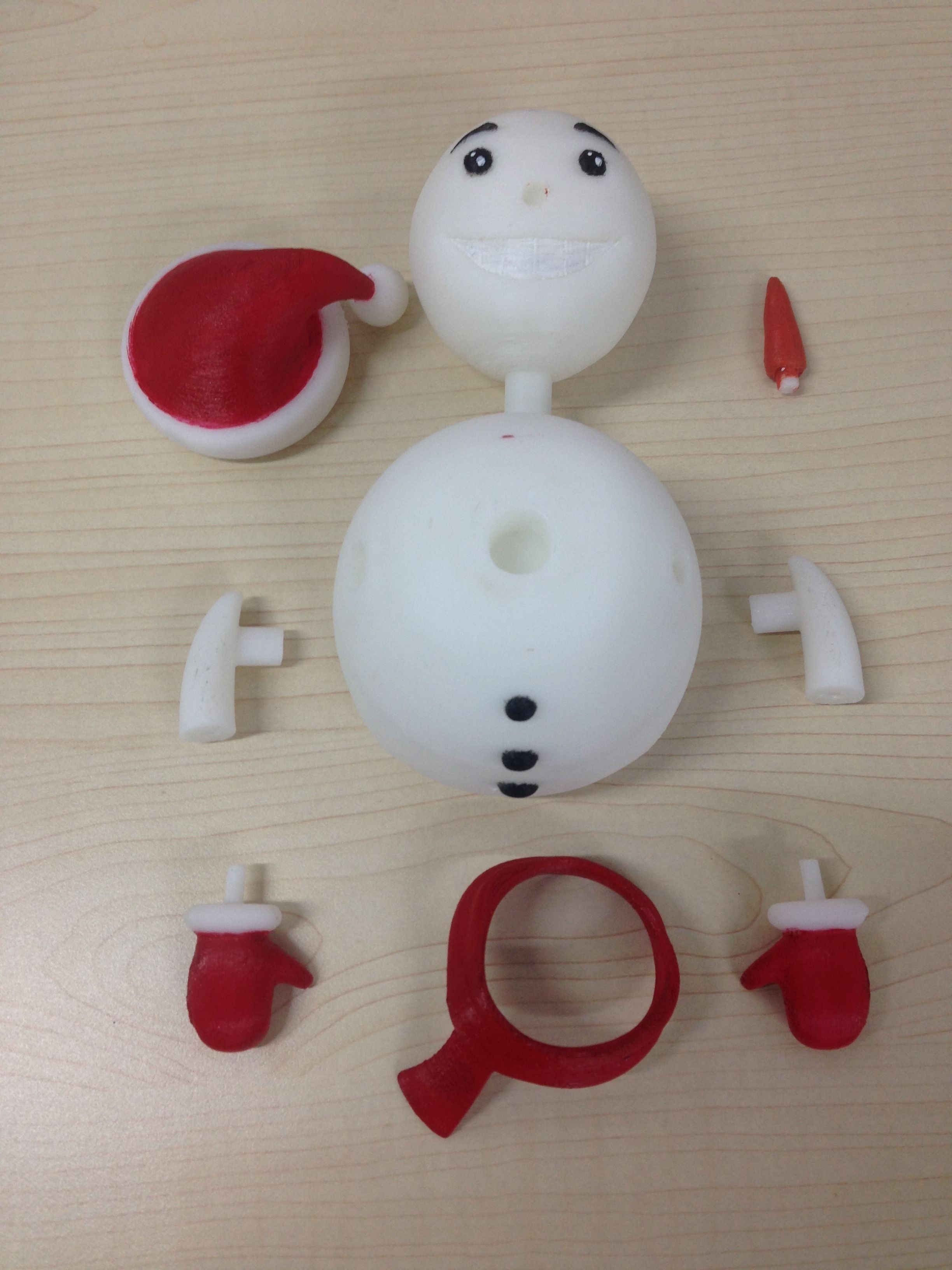 snowman figurine on table 3D print model_1