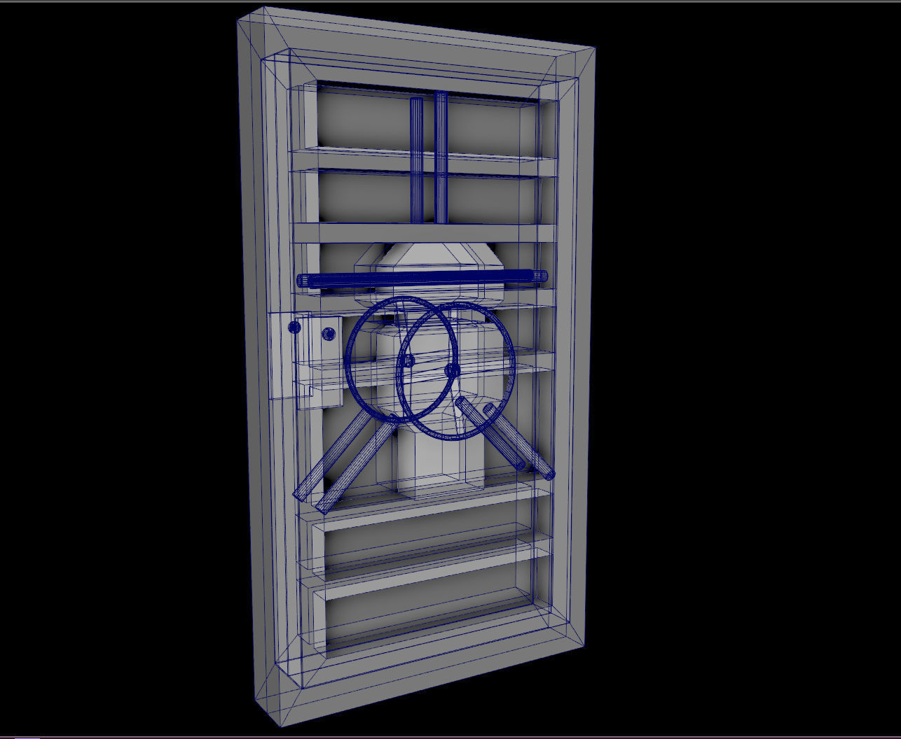 sci fi Metal door - PBR Low-poly 3D model_8