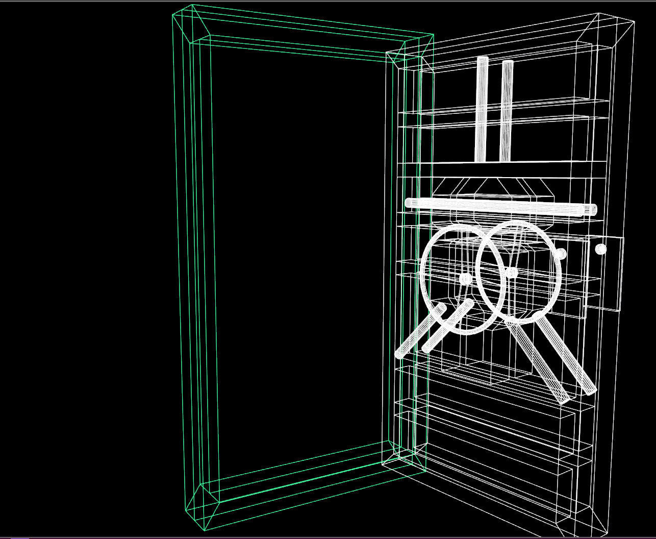 sci fi Metal door - PBR Low-poly 3D model_9