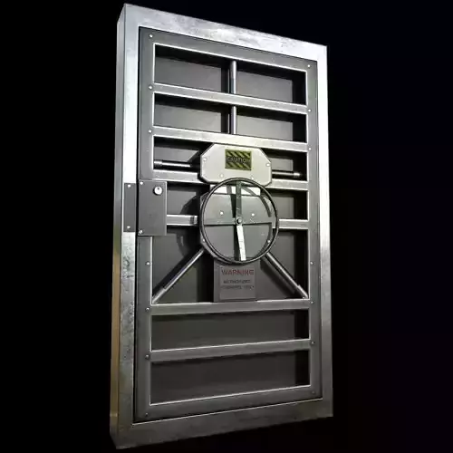 sci fi Metal door - PBR Low-poly 3D model