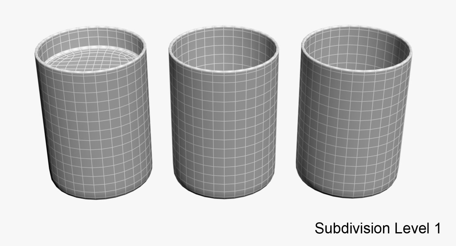 Glasses Transparent Liquids Low-poly 3D model_11