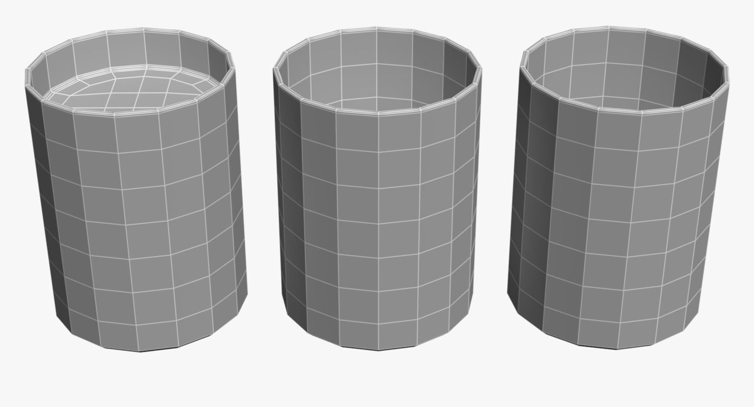 Glasses Transparent Liquids Low-poly 3D model_6