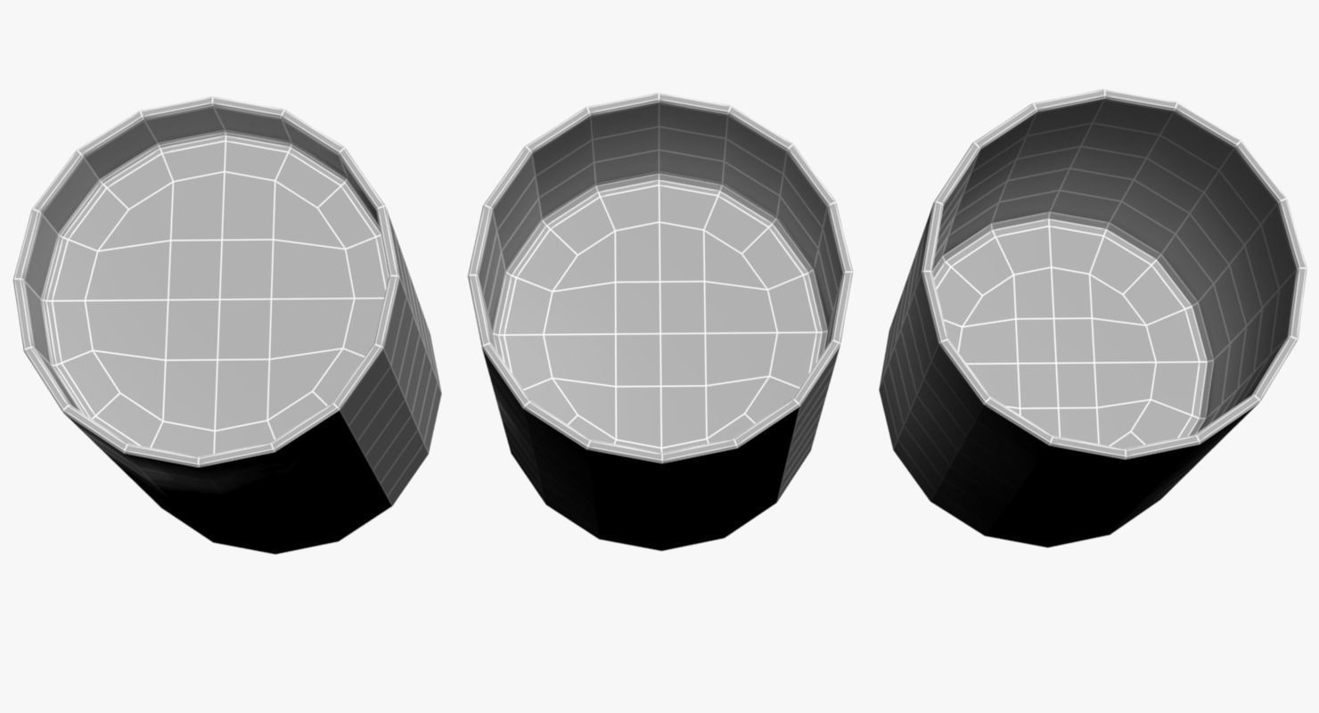 Glasses Transparent Liquids Low-poly 3D model_7