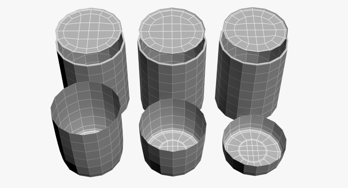 Glasses Transparent Liquids Low-poly 3D model_9