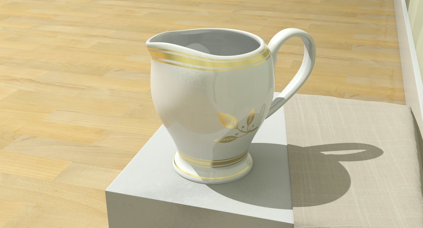 Milk Jug Low-poly 3D model_15