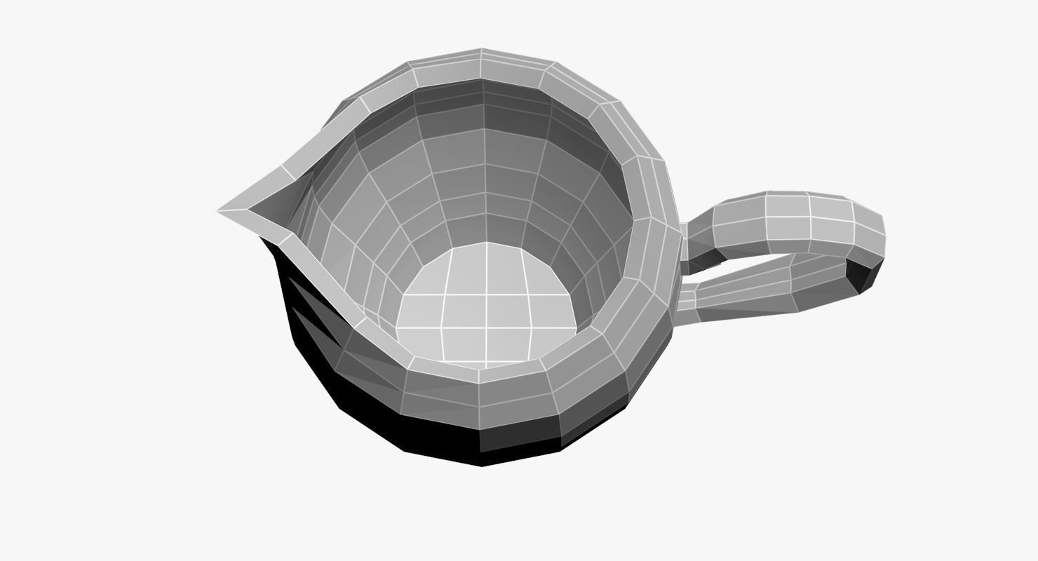 Milk Jug Low-poly 3D model_10