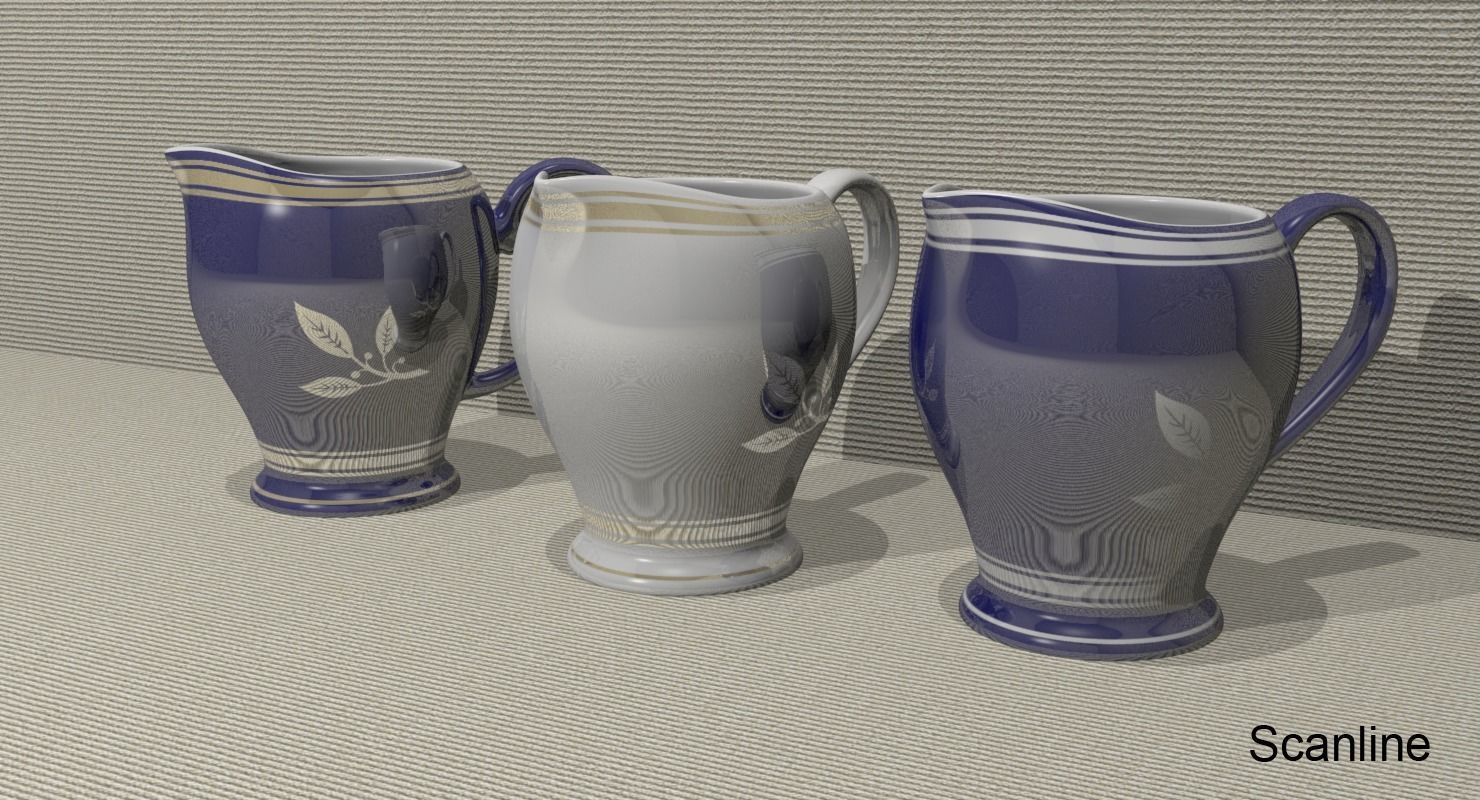 Milk Jug Low-poly 3D model_17