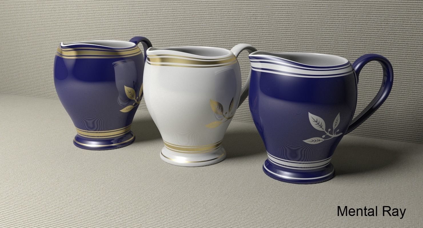 Milk Jug Low-poly 3D model_16