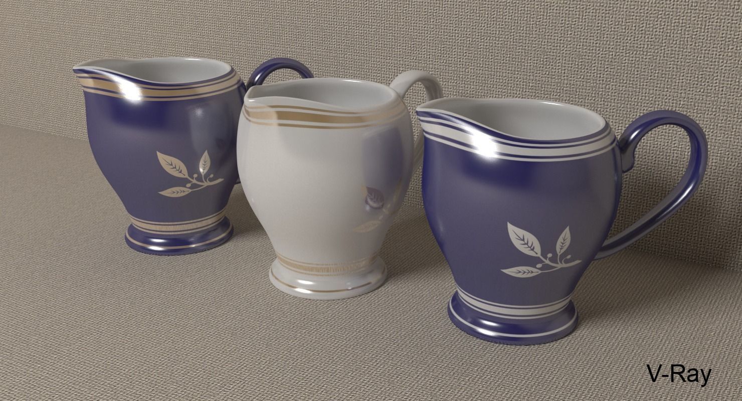 Milk Jug Low-poly 3D model_18