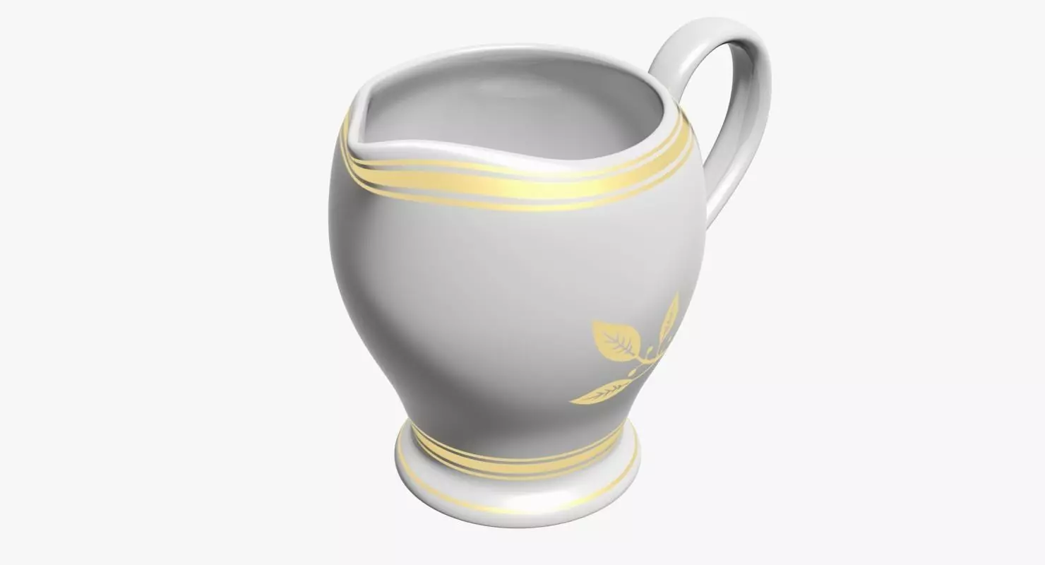 Milk Jug Low-poly 3D model_0