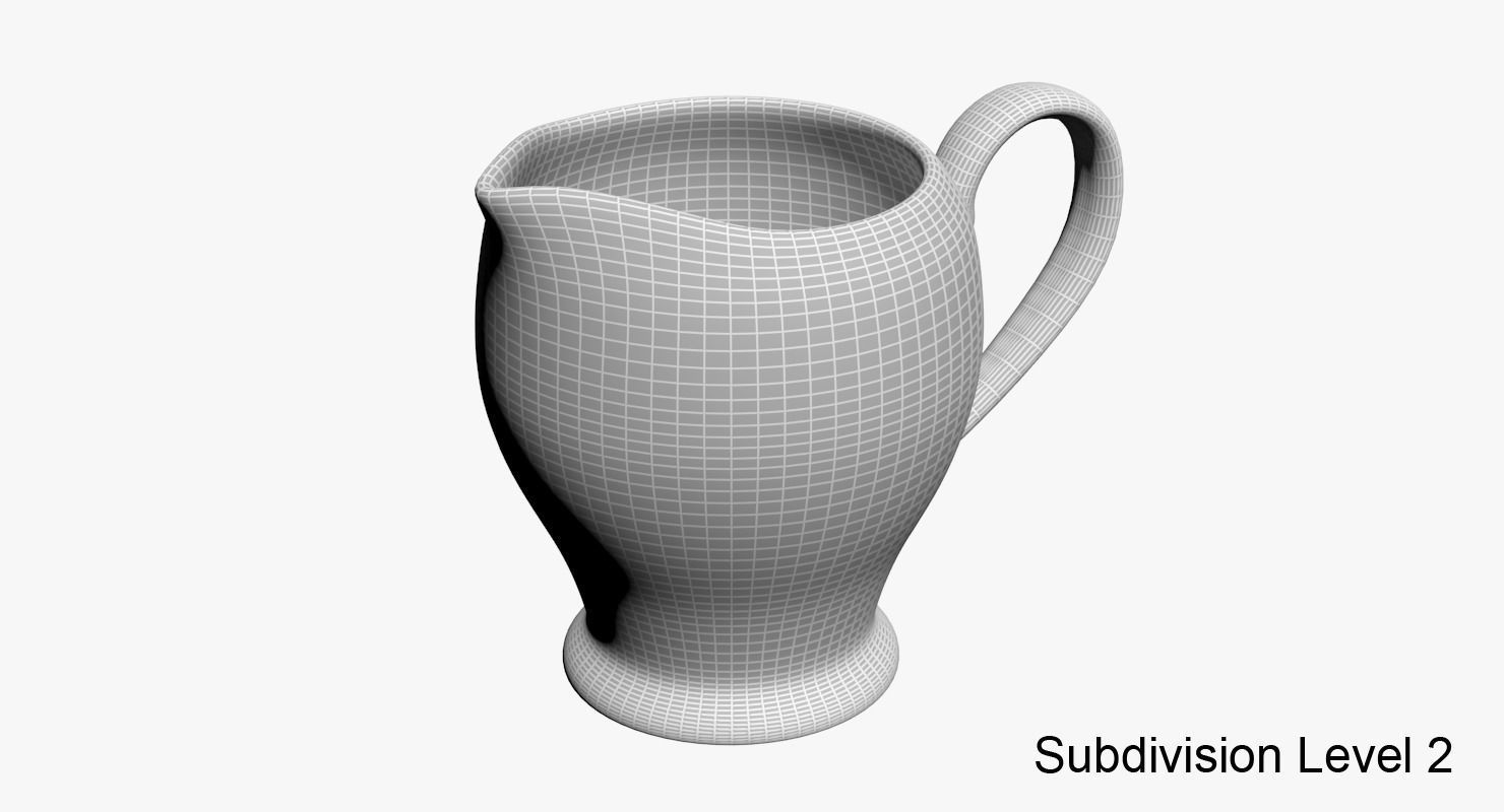 Milk Jug Low-poly 3D model_13