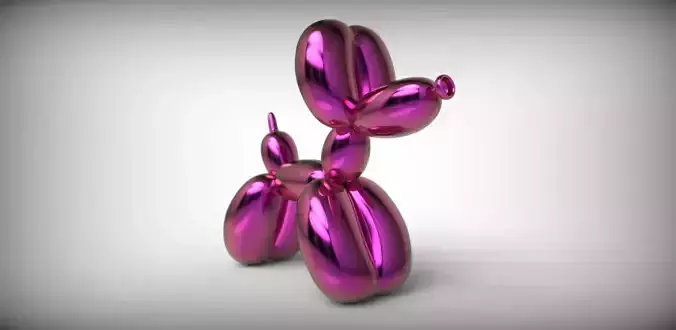 Jeff Koons Baloon Dog 3D print model