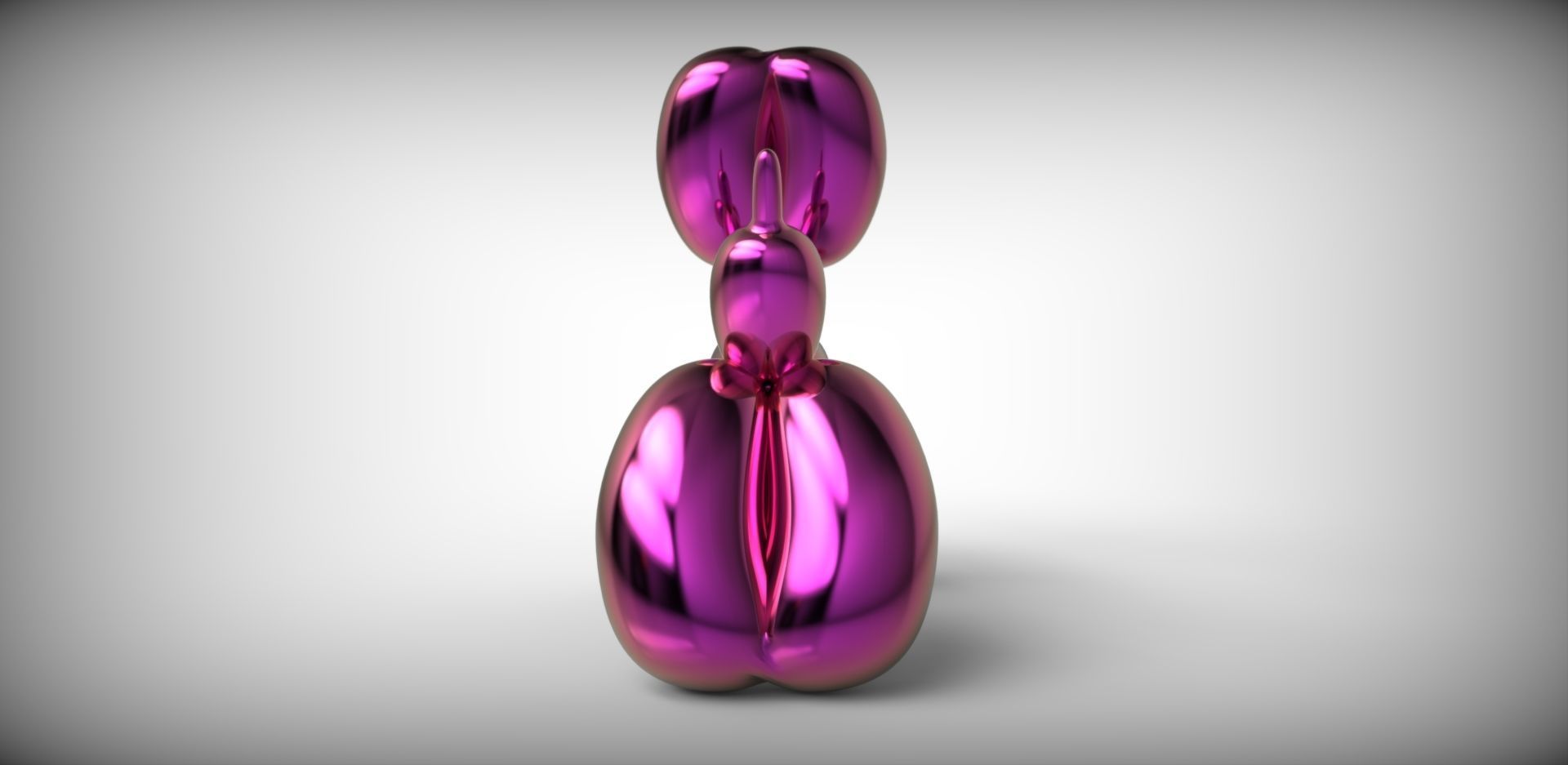 Jeff Koons Baloon Dog 3D print model_4