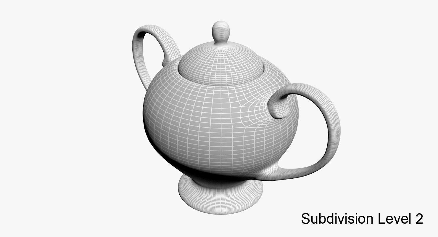 Sugar Bowl Low-poly 3D model_16