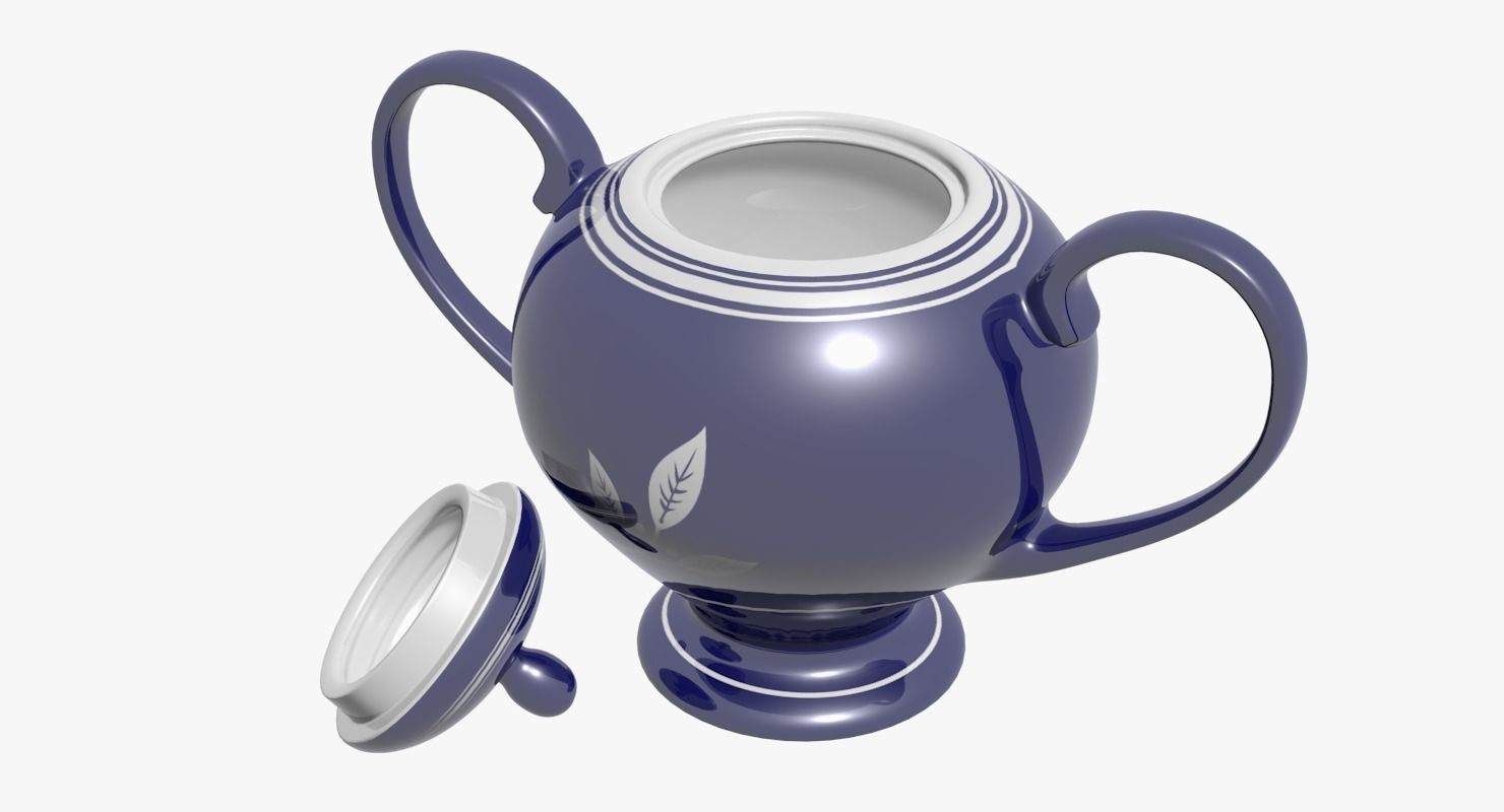Sugar Bowl Low-poly 3D model_7