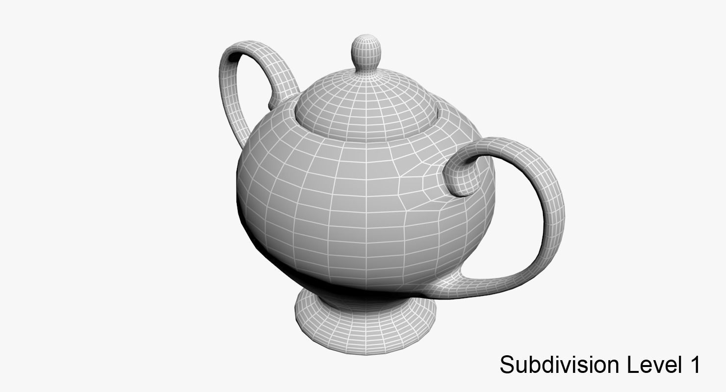Sugar Bowl Low-poly 3D model_15
