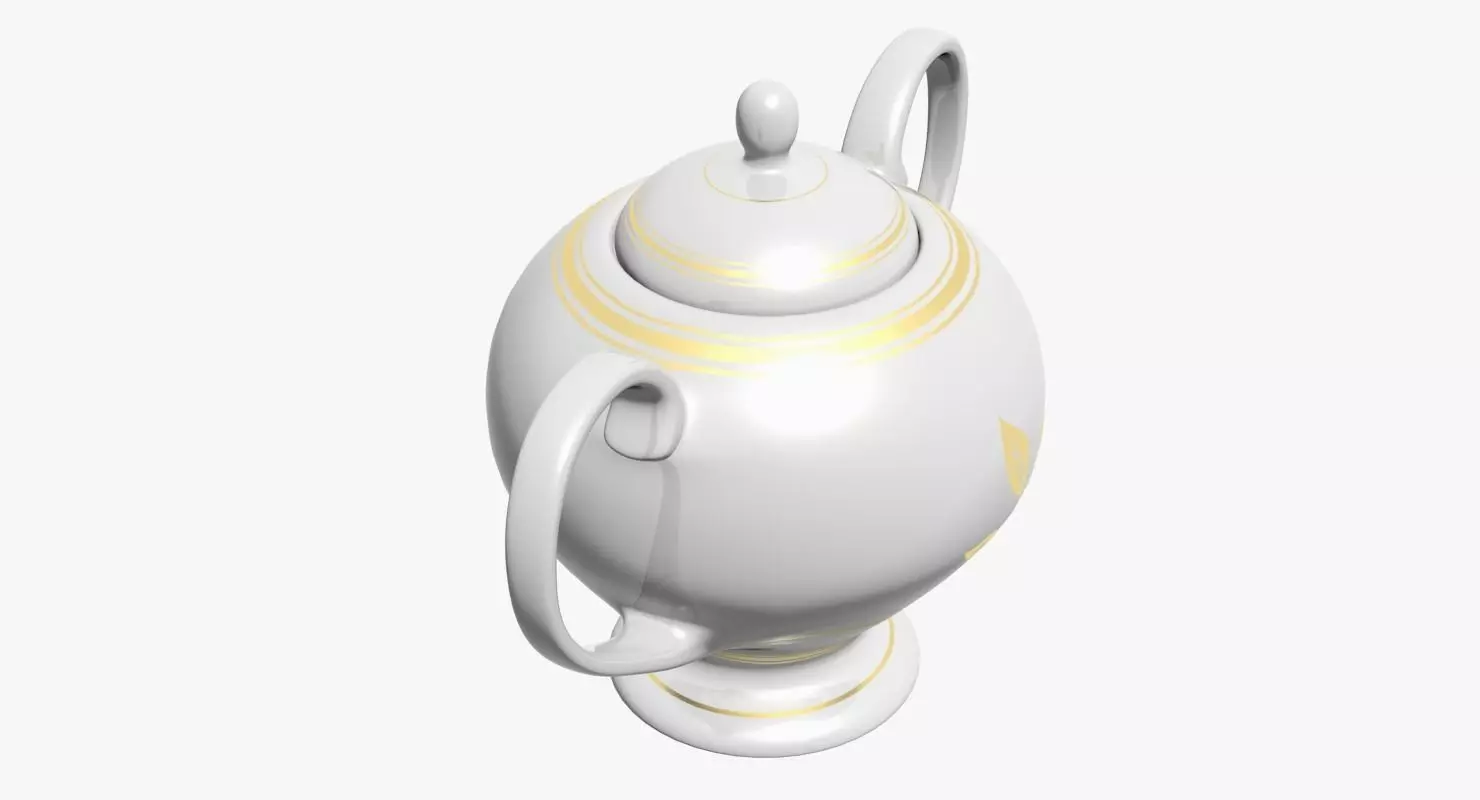Sugar Bowl Low-poly 3D model_0