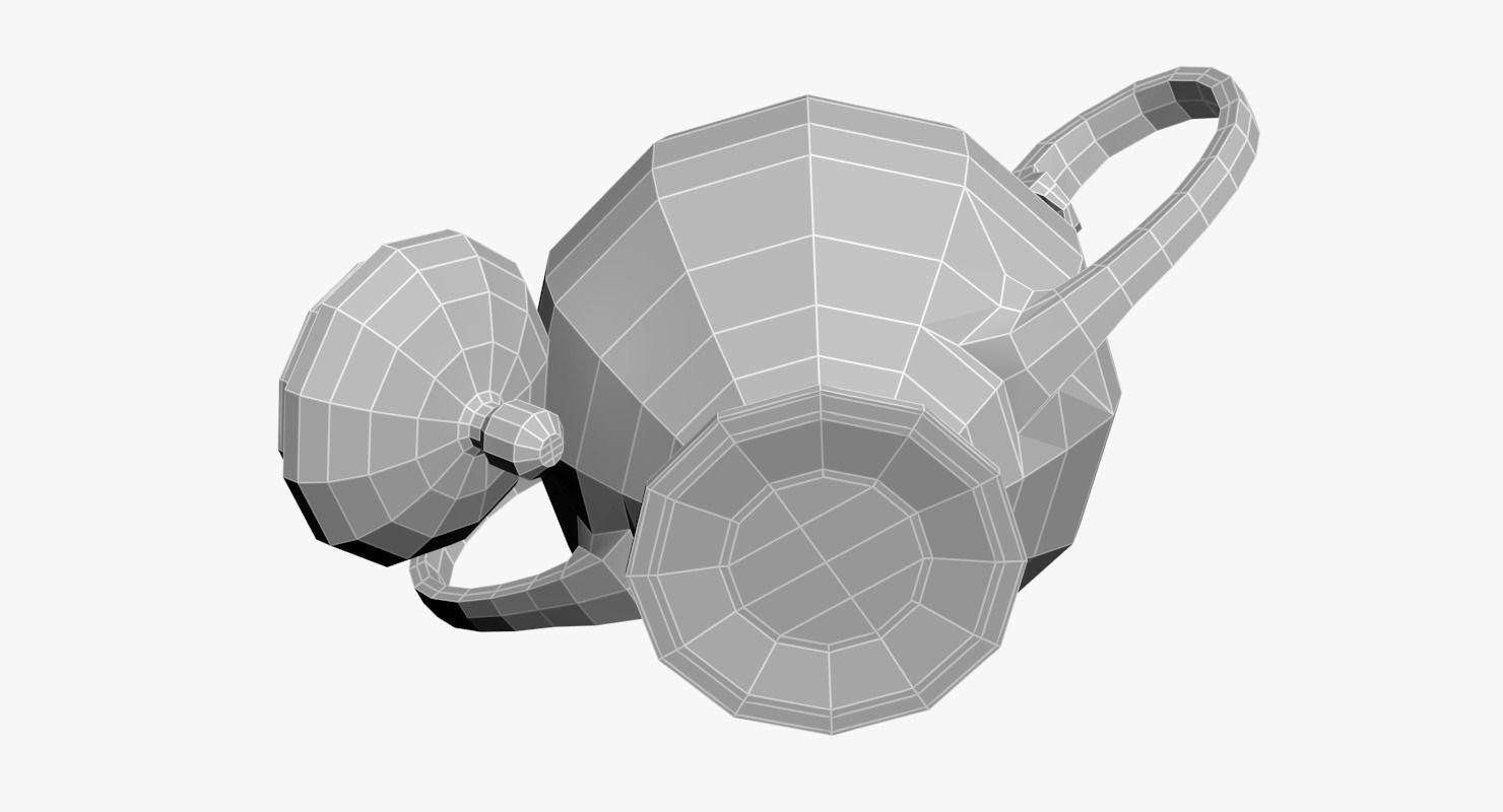 Sugar Bowl Low-poly 3D model_13