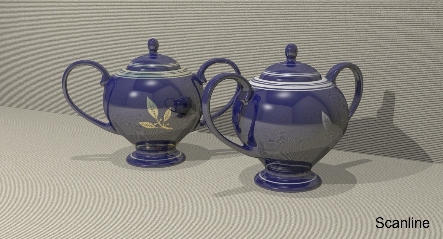 Sugar Bowl Low-poly 3D model_20