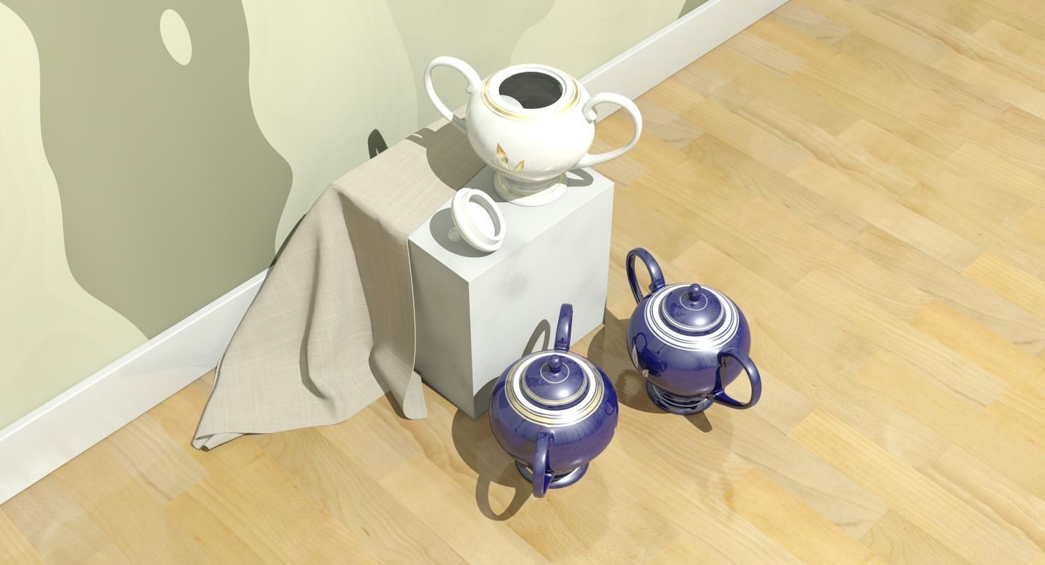 Sugar Bowl Low-poly 3D model_18