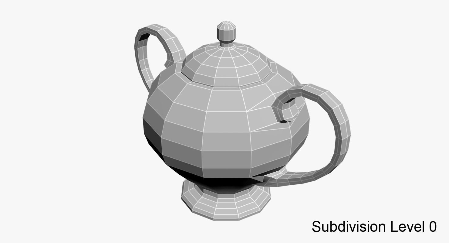Sugar Bowl Low-poly 3D model_14