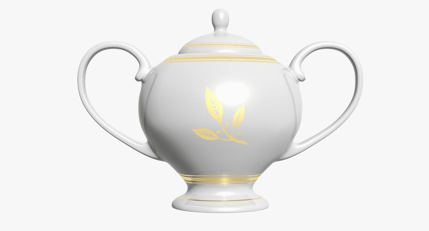 Sugar Bowl Low-poly 3D model_2