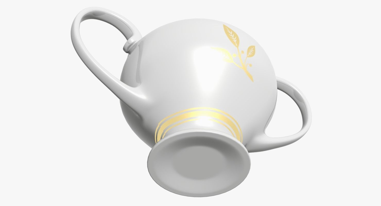 Sugar Bowl Low-poly 3D model_4