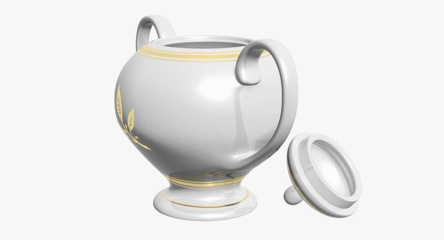 Sugar Bowl Low-poly 3D model_6