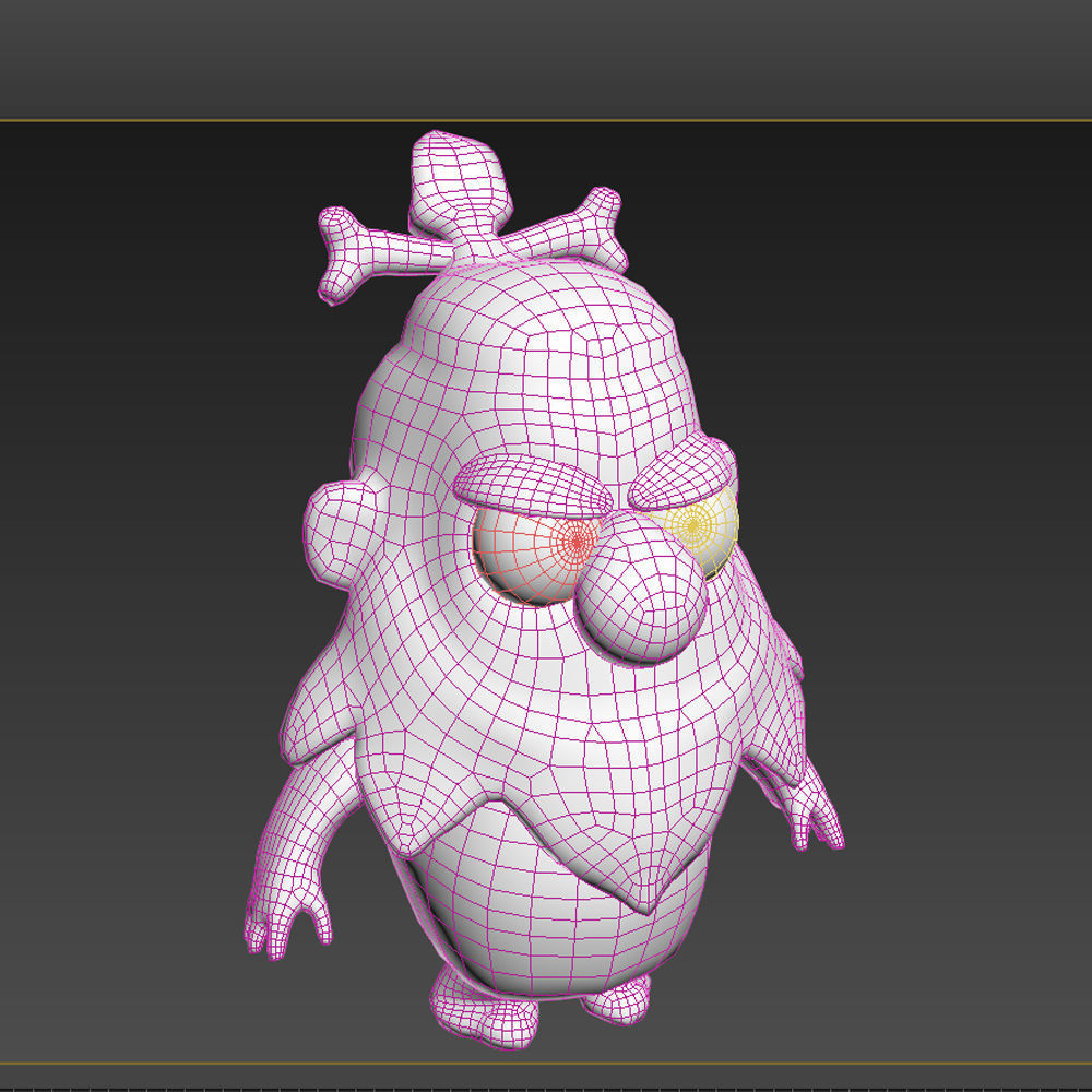 caveman Low-poly 3D model_7