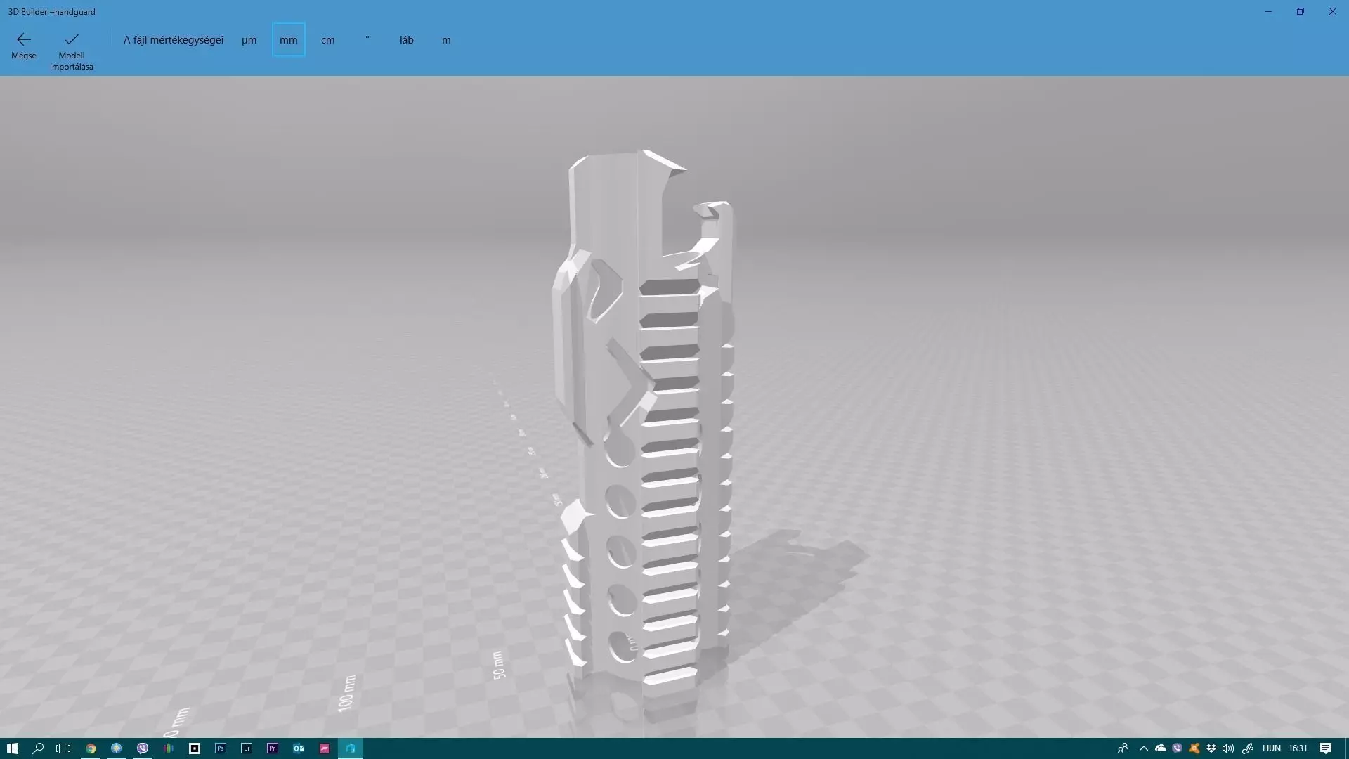 handguard piece of metal on computer screen 3D print model