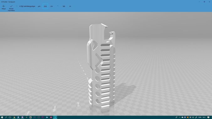handguard piece of metal on computer screen 3D print model