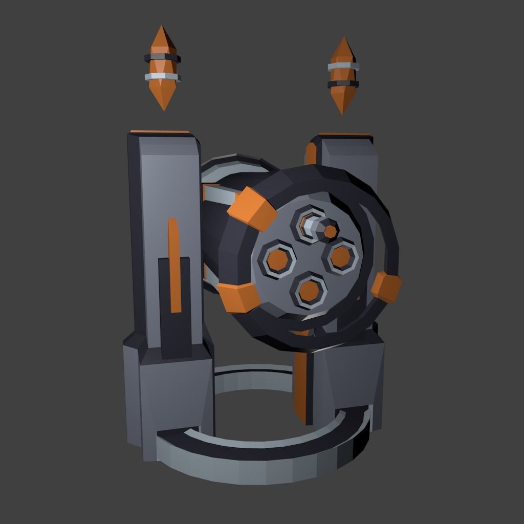 8x Low-Poly Tower Defence Models and Base - Game ready Low-poly 3D model_5