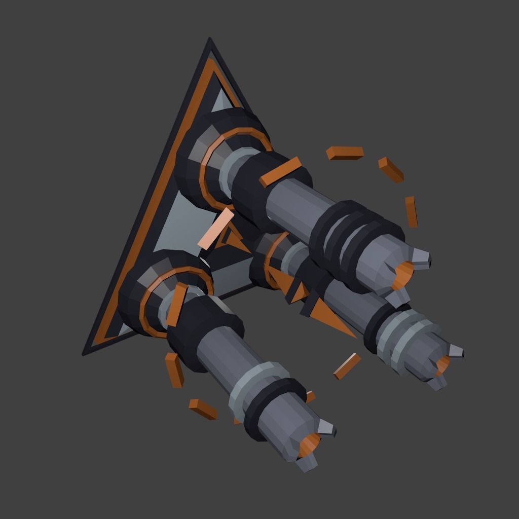8x Low-Poly Tower Defence Models and Base - Game ready Low-poly 3D model_3