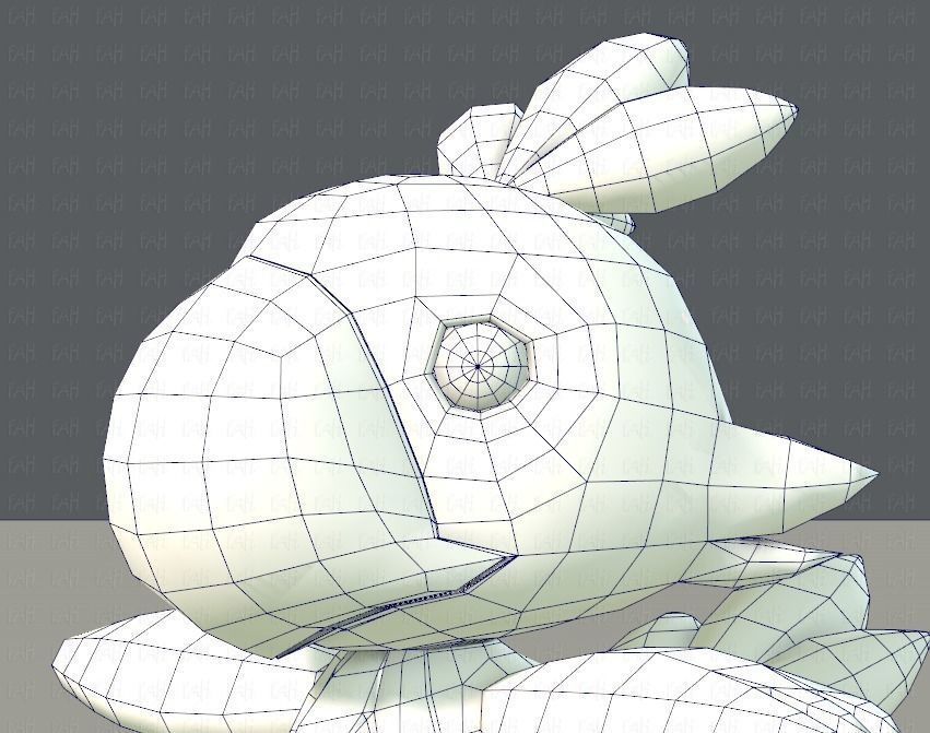 Chocobo Bird Low-poly 3D model_32