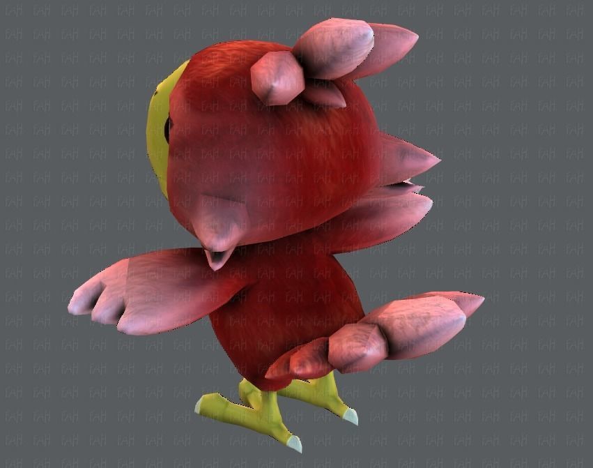 Chocobo Bird Low-poly 3D model_39