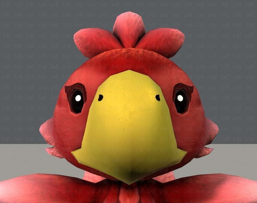 Chocobo Bird Low-poly 3D model_17