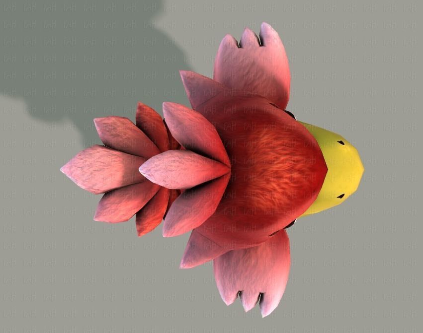 Chocobo Bird Low-poly 3D model_33