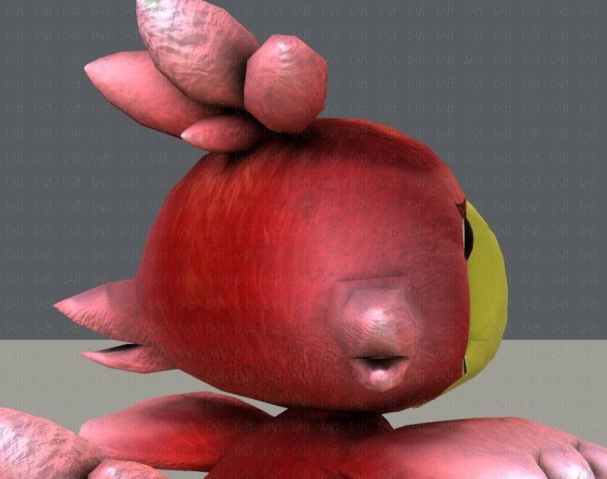 Chocobo Bird Low-poly 3D model_20