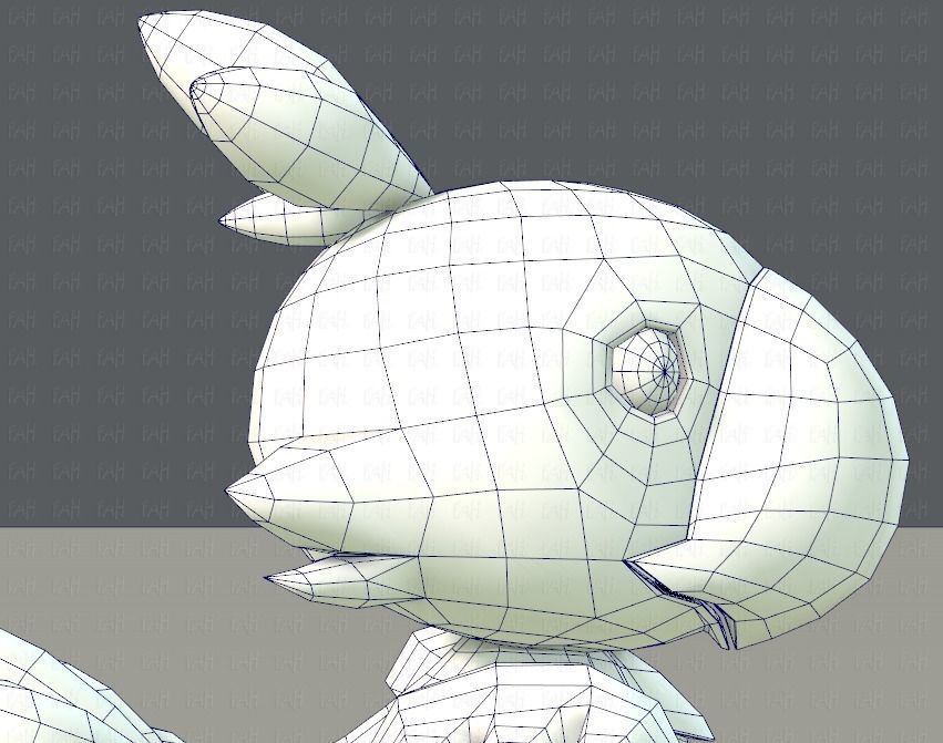 Chocobo Bird Low-poly 3D model_27