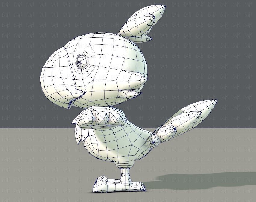 Chocobo Bird Low-poly 3D model_15