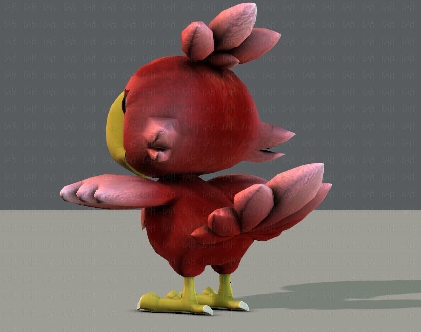 Chocobo Bird Low-poly 3D model_6