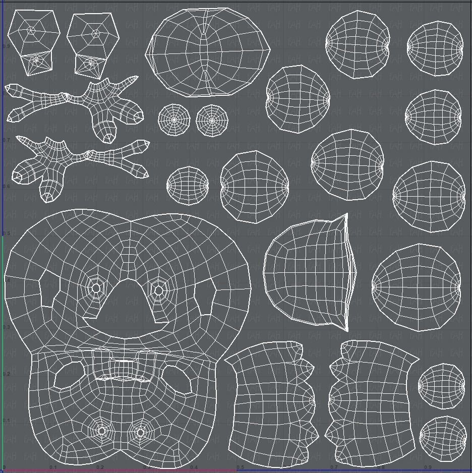 Chocobo Bird Low-poly 3D model_43