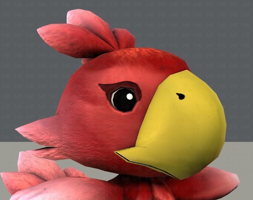 Chocobo Bird Low-poly 3D model_18