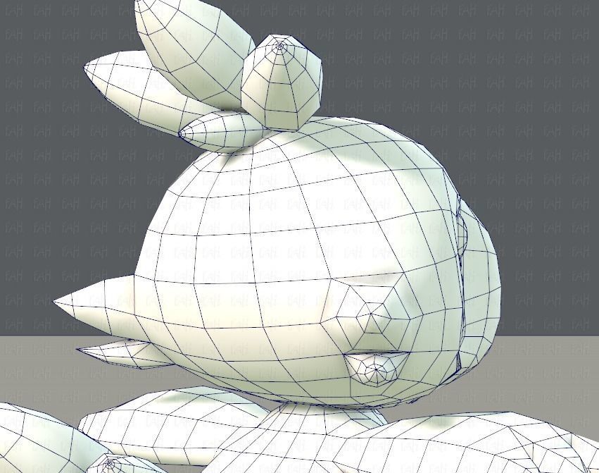 Chocobo Bird Low-poly 3D model_28