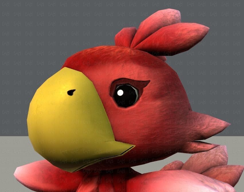 Chocobo Bird Low-poly 3D model_24