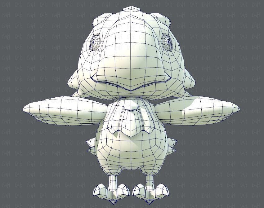 Chocobo Bird Low-poly 3D model_42