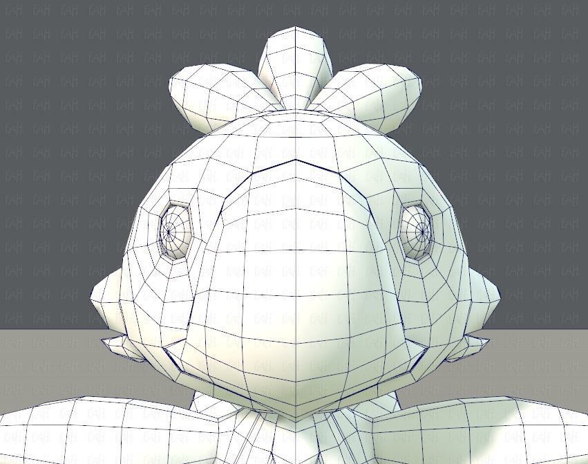 Chocobo Bird Low-poly 3D model_25