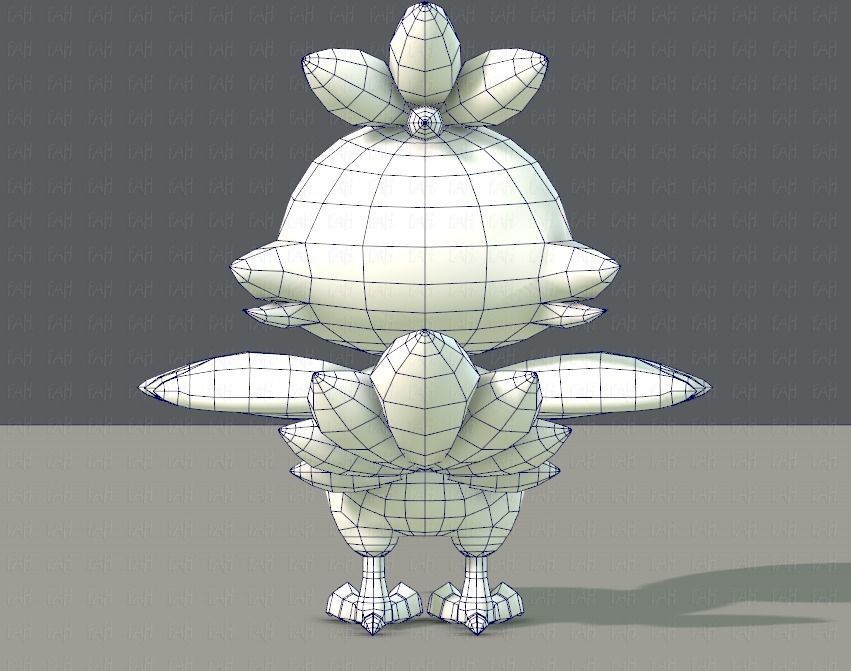 Chocobo Bird Low-poly 3D model_13